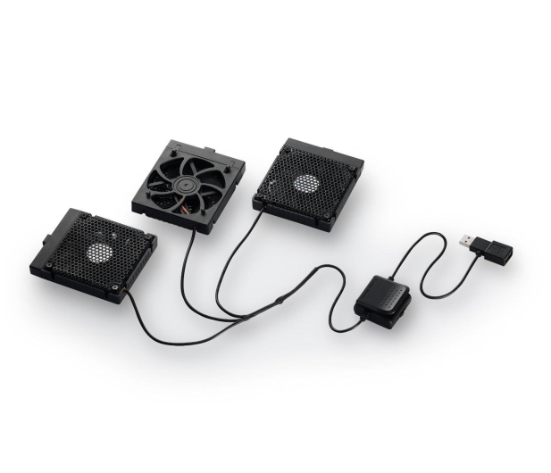 COOLER MASTER PODSTAWKA POD LAPTOP NOTEPAL U3 PLUS BLACK(ALUMINIOWA, DO 19", 3 WENTYLATORY) - 165359 - zdjęcie 2